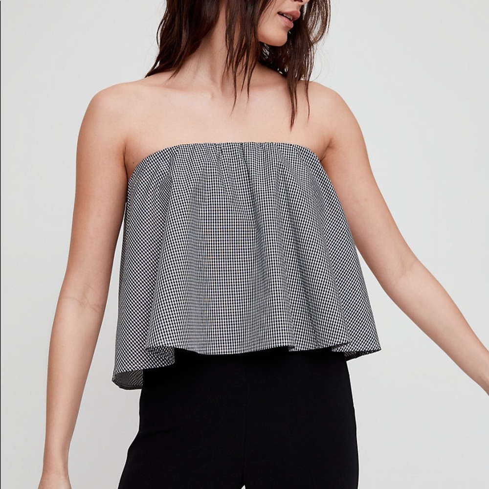 (NWT) ARITZIA Babaton Eckerd Gingham Blouse
